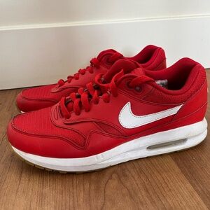 Nike Air Max 1 Custom Nike ID Red White Gum Mens Size 8.5